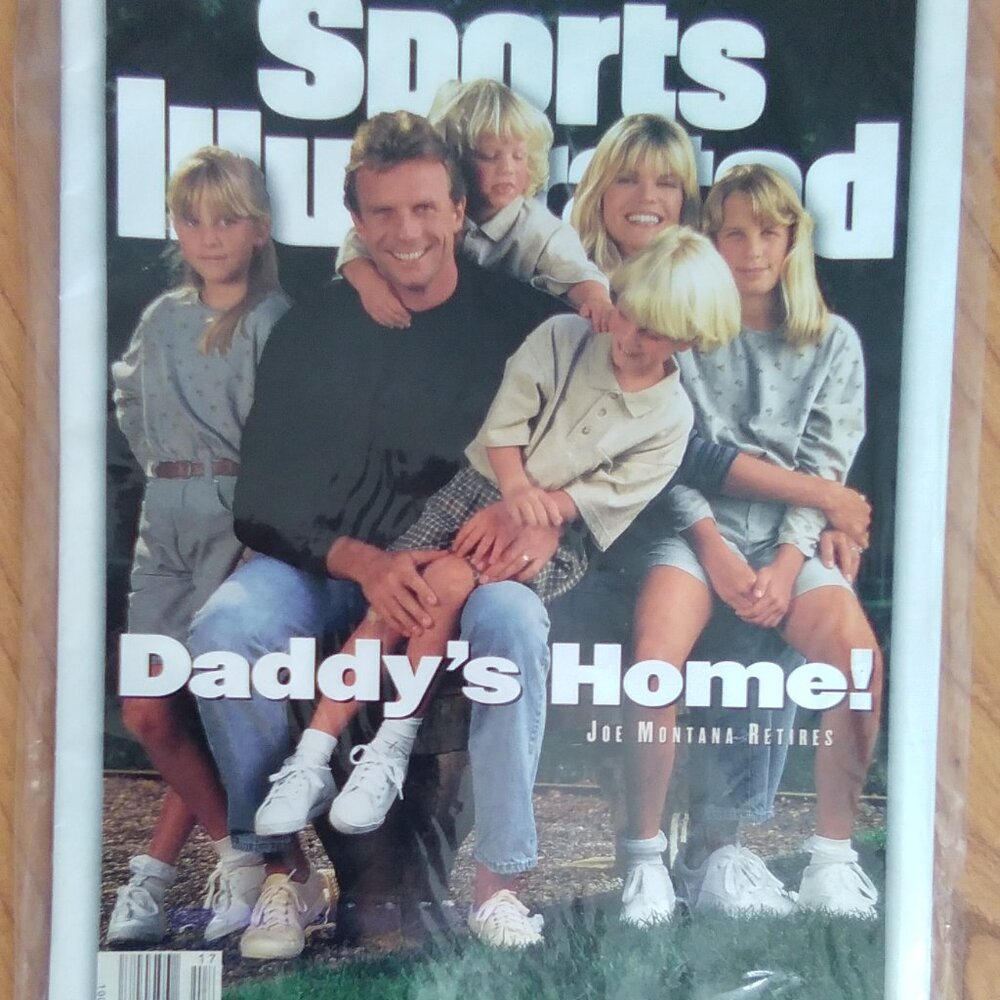 Sports Illustrated 'Daddy's Home Joe Montana Retires' Magazine
